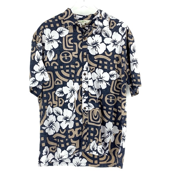 Aloha Days Hawaiian Aloha Print Button Up Top XL - Picture 1 of 5